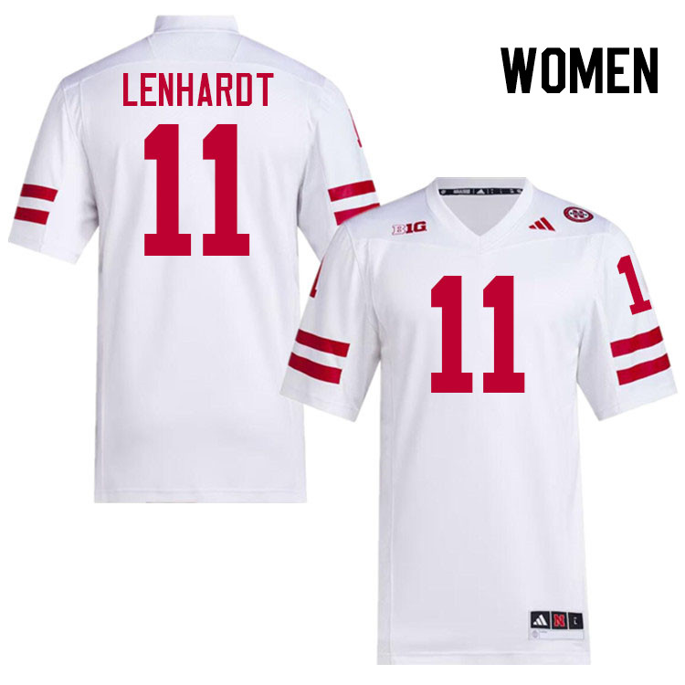 Women #11 Cameron Lenhardt Nebraska Cornhuskers College Football Jerseys Stitched Sale-White